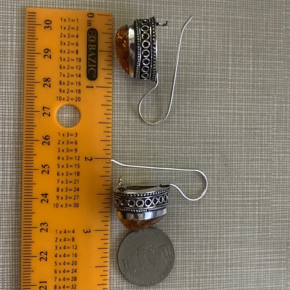 New Beautiful classy stylish  Honey Amber Earrings - Picture 10 of 11